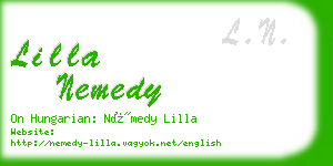 lilla nemedy business card